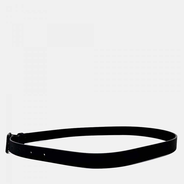 مملوكة مسبقًا Dior Black Leather Belt