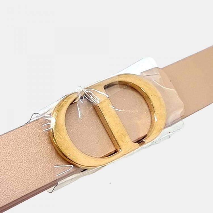 مملوكة مسبقًا Dior Leather Sand Rose Belt