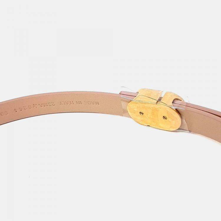 مملوكة مسبقًا Dior Leather Sand Rose Belt