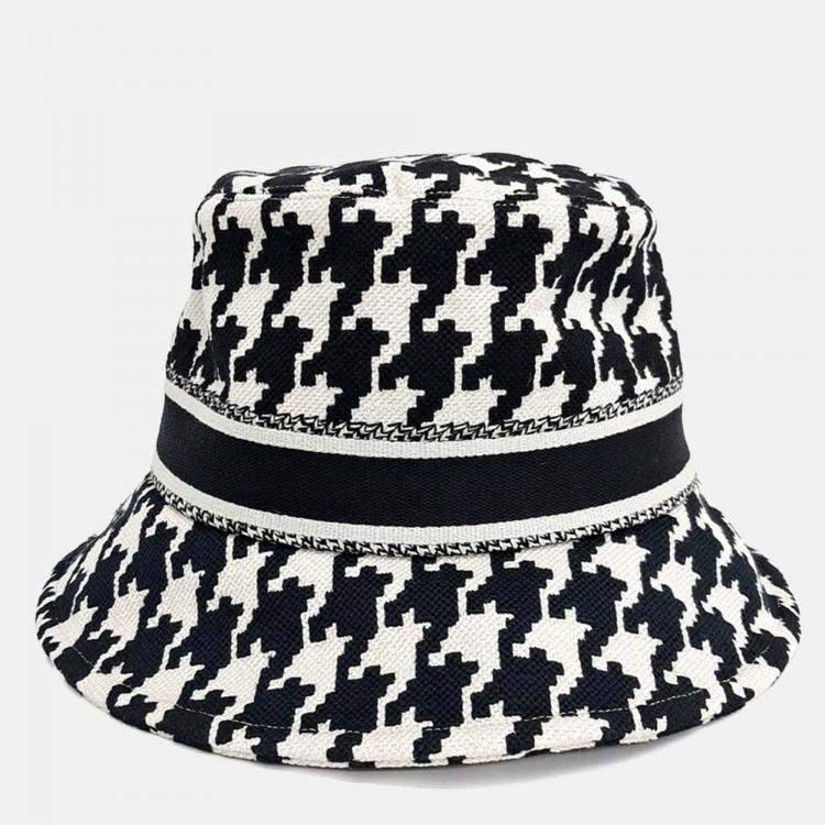 Pre Owned Dior Black & White Cotton Bucket Hat