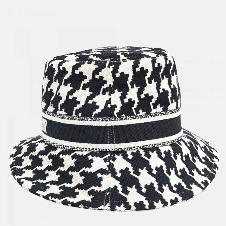Pre Owned Dior Black & White Cotton Bucket Hat