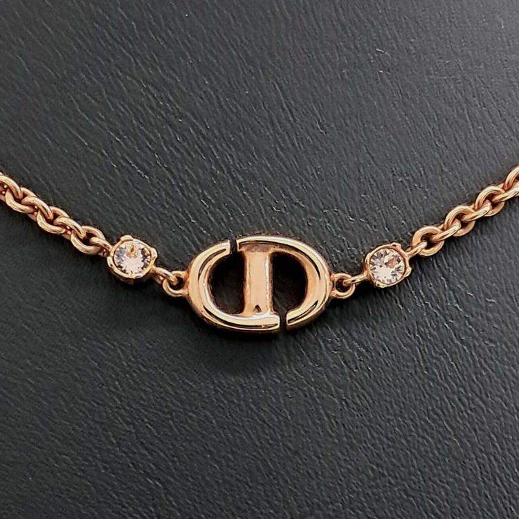 Pre Owned Dior Rose Gold Plated Necklace