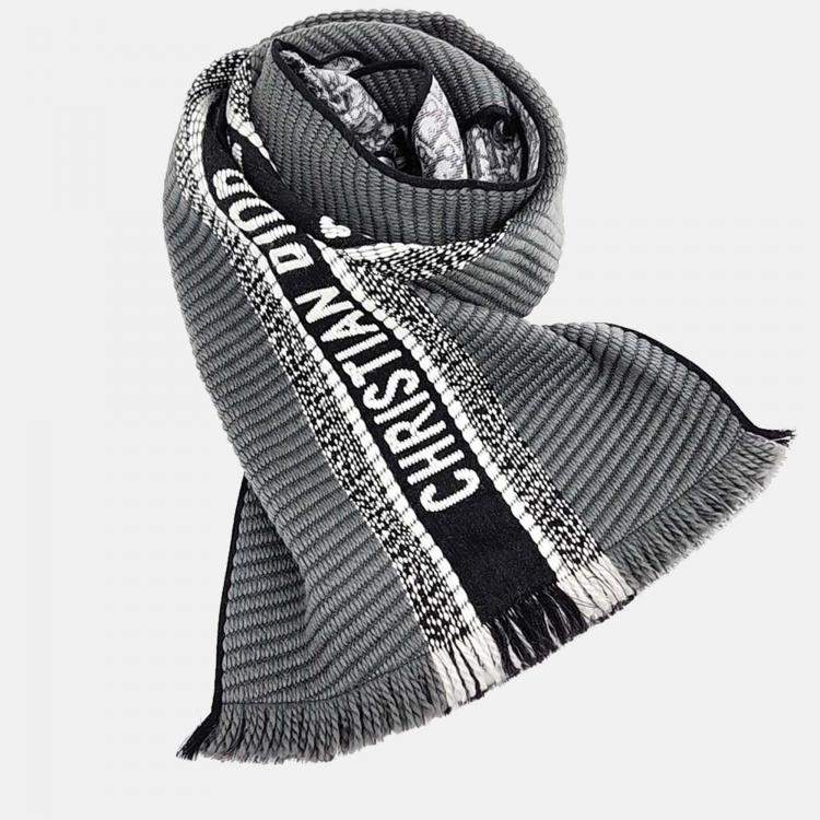 Pre Owned Dior Oblique University Reversible Muffler