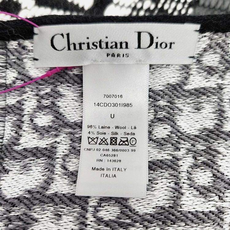Pre Owned Dior Oblique University Reversible Muffler