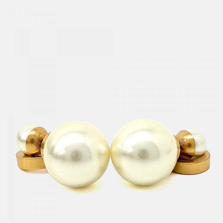 Pre Owned Dior Plated Metal Tribal Earrings