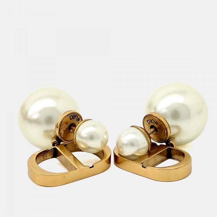Pre Owned Dior Plated Metal Tribal Earrings