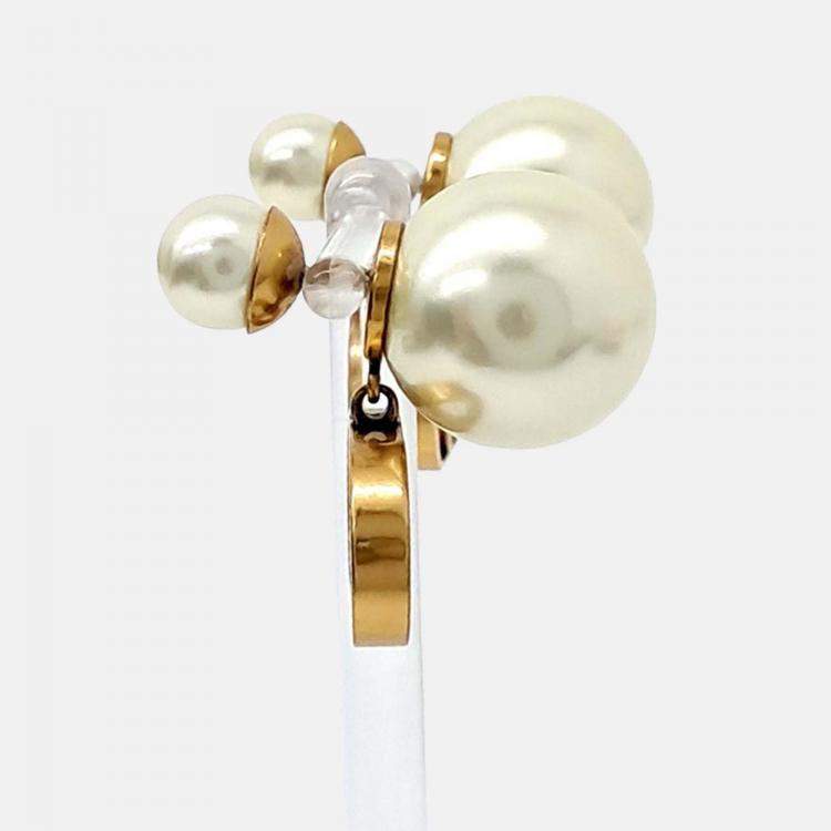 Pre Owned Dior Plated Metal Tribal Earrings