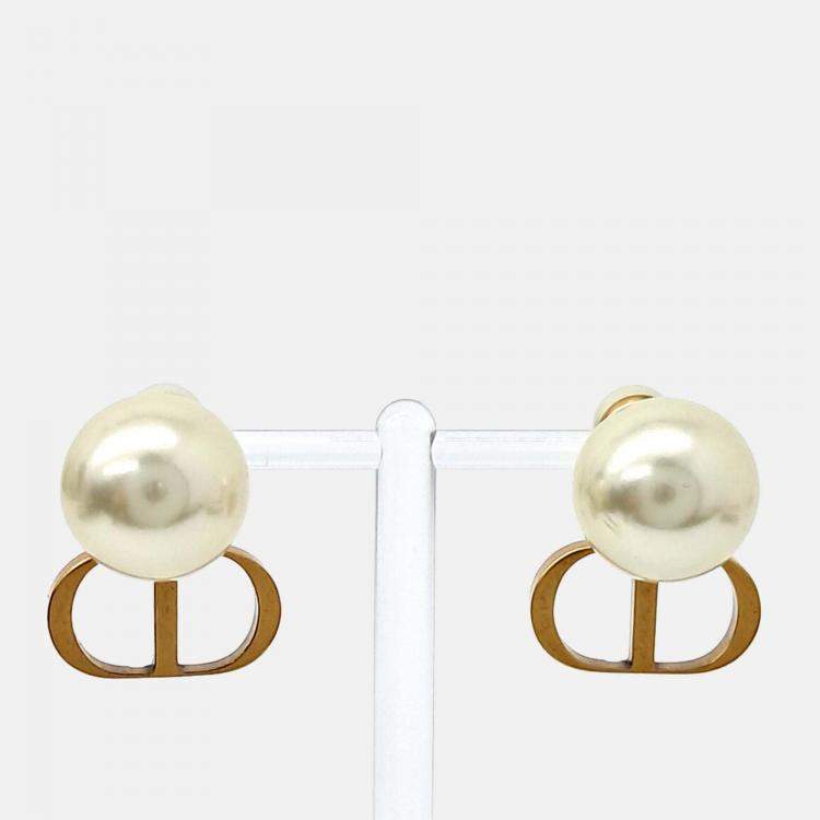 Pre Owned Dior Plated Metal Tribal Earrings