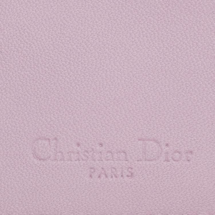 Pre Owned حافظة جواز سفر ديور جلد بكاناج وردي 