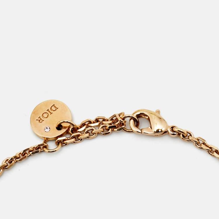 مملوكة مسبقًا Dior Star CD Crystal Gold Tone Link Bracelet