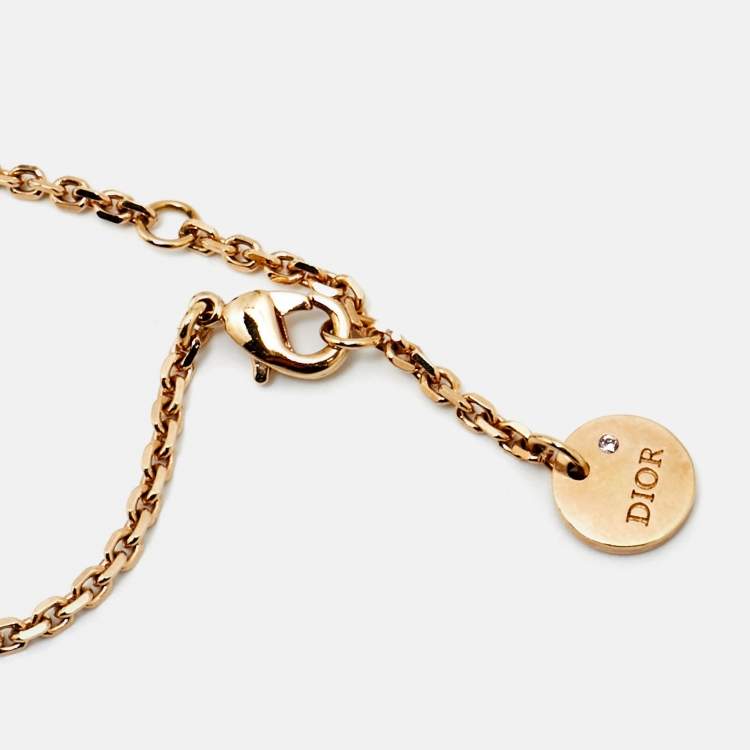 مملوكة مسبقًا Dior Star CD Crystal Gold Tone Link Bracelet