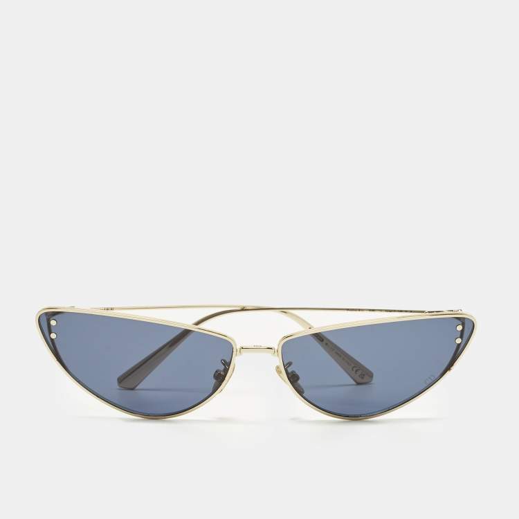 Pre Owned Dior Blue/Gold Tone MissDior B1U Cat Eye Sunglasses