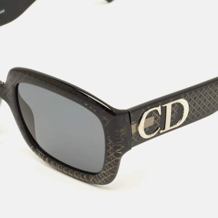 Pre Owned Dior Black PRN2K DDior Frame Square Sunglasses