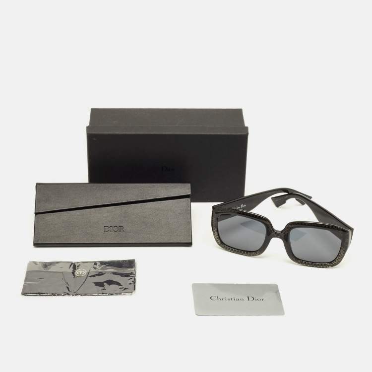 Pre Owned Dior Black PRN2K DDior Frame Square Sunglasses