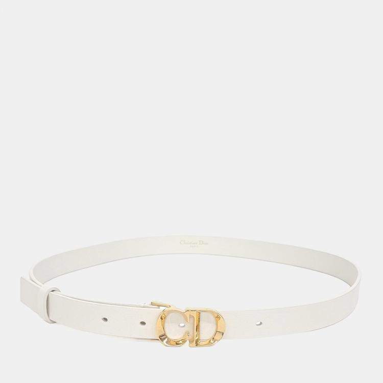 مملوكة مسبقًا Dior White Leather belt
