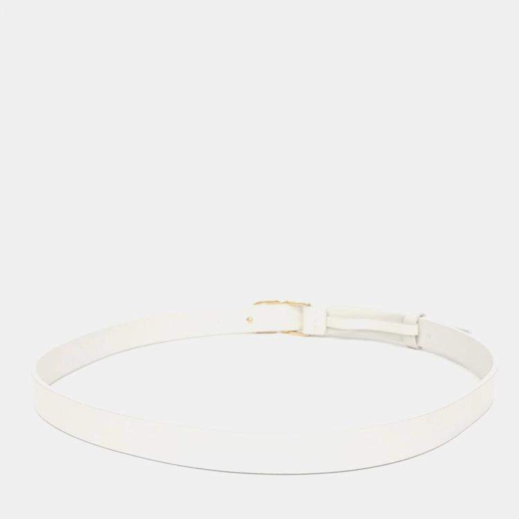 مملوكة مسبقًا Dior White Leather belt