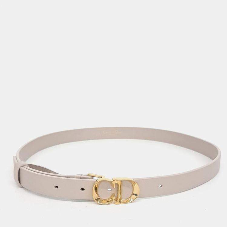 Pre Owned Dior Beige Leather belt
