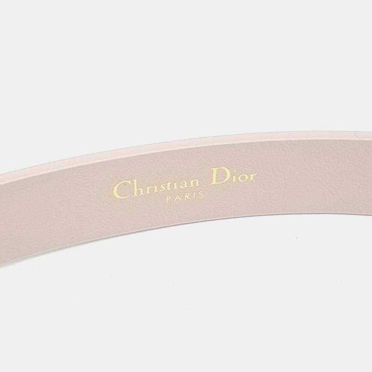 Pre Owned Dior Beige Leather belt