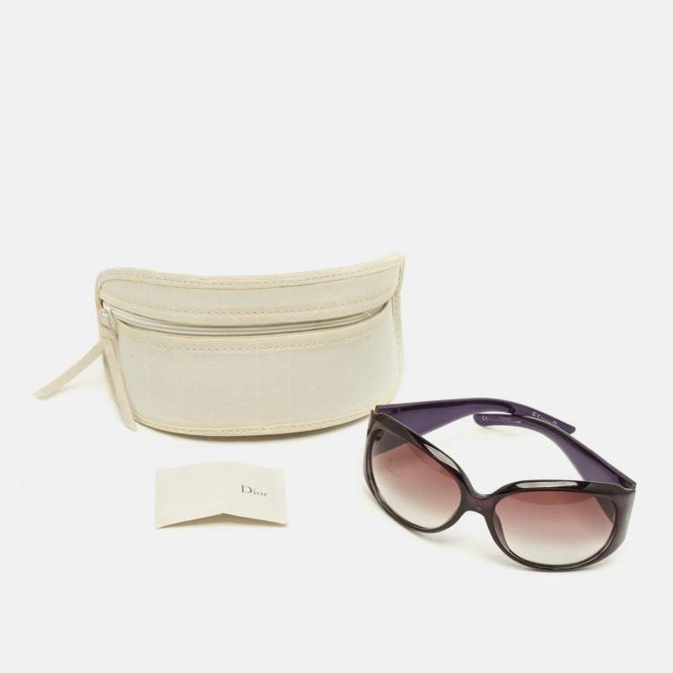 Pre Owned Dior Purple Gradient 609J8 Dior Limited Crystal Oversized Sunglasses