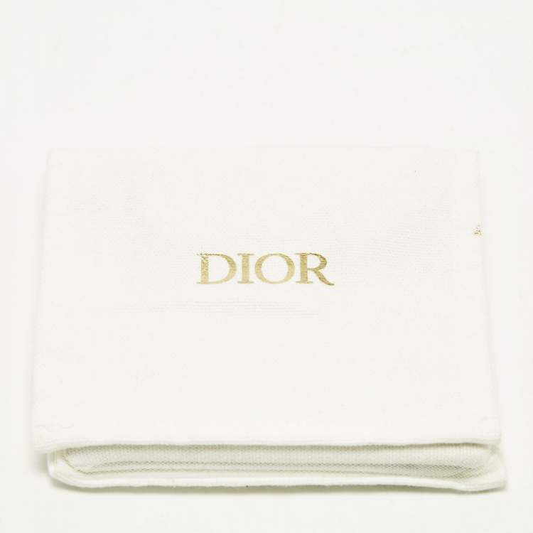 Pre Owned Dior Petit CD Crystals Gold Tone Double Necklace