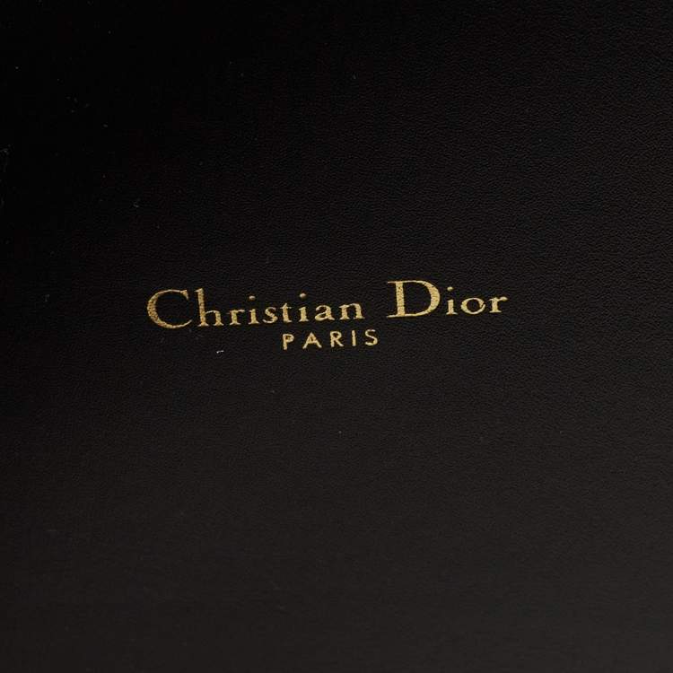 Pre Owned Dior D Lace Corset 85 CM Wide Belt Black Leather