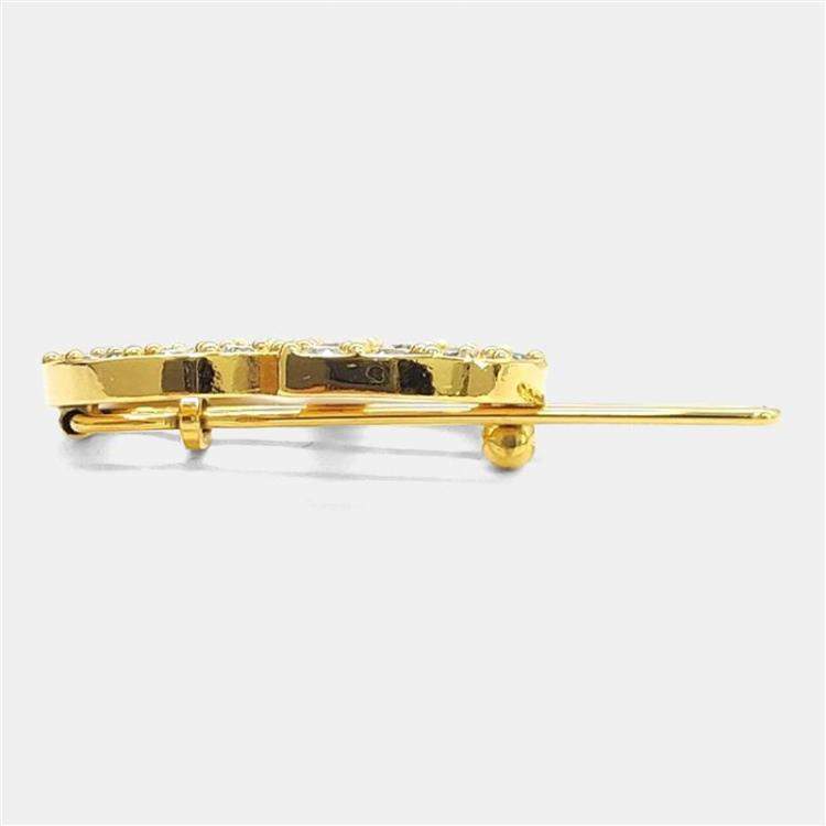 Pre Owned Christian Dior Gold Tone Metal hairpin