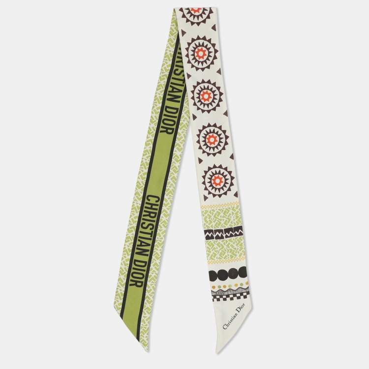 Pre Owned Dior Multicolor Printed Silk Mitzah Bandeau