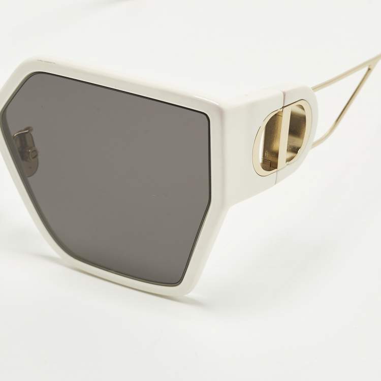 Pre Owned Dior White/Black 30Montaigne BU Oversized Sunglasses