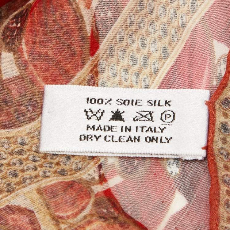 Pre Owned Dior Multicolor Print Silk Scarf