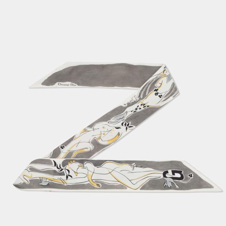 Pre Owned Dior Multicolor ABCDior G Silk Mitzah Scarf