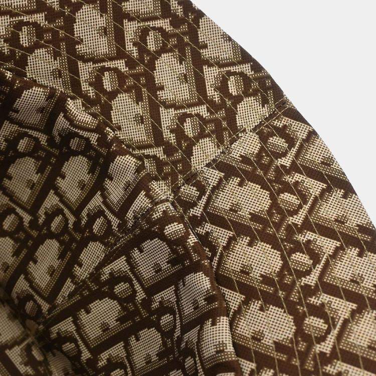 Pre Owned Christian Dior Beige Brown Leopard Bucket Hat #58