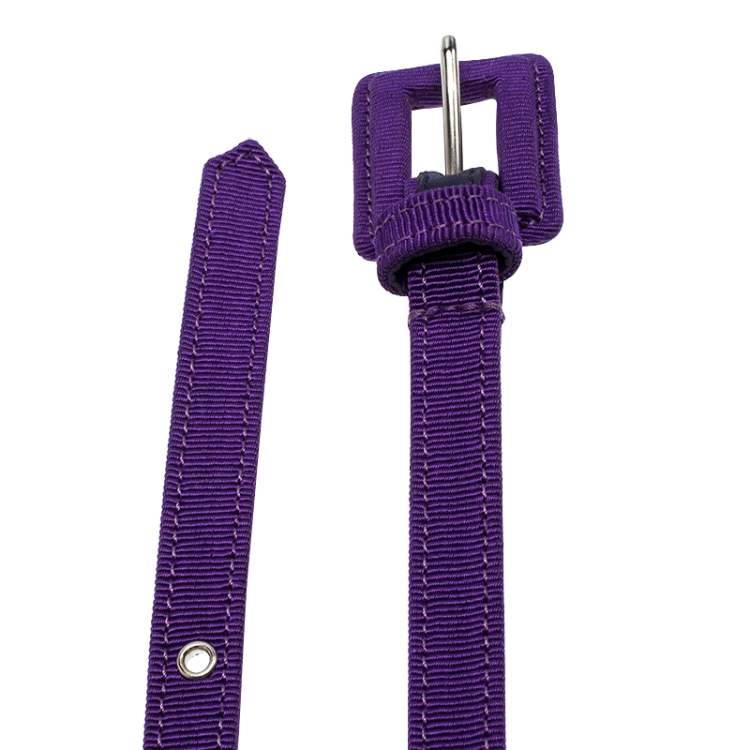 Pre Owned Dior Purple Fabric Slim Buckle Belt 87CM