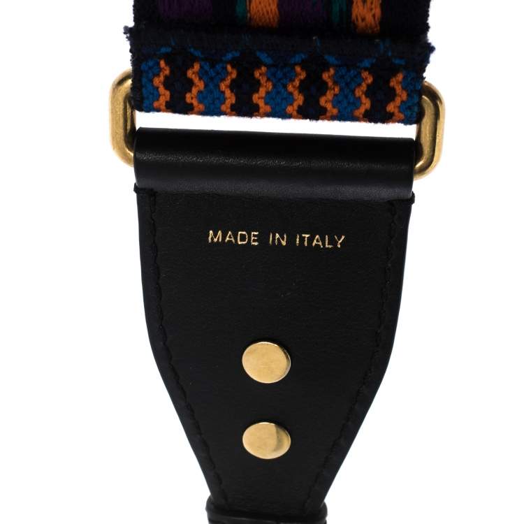 Pre Owned Dior Multicolor Studded Canvas Bohemian Inspired Shoulder Strap