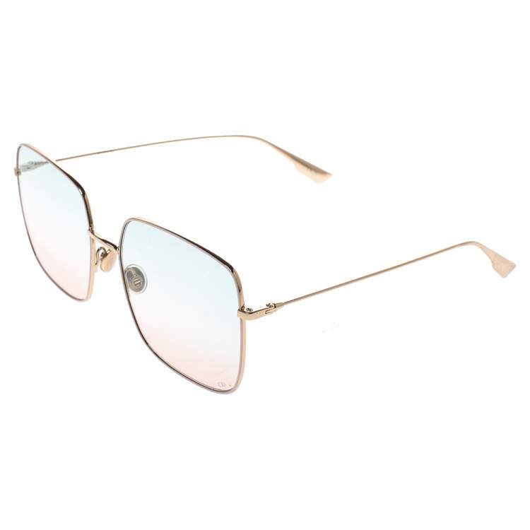 Pre Owned Dior Gold Tri Color Gradient Clear DiorSoStellaire1 Sunglasses