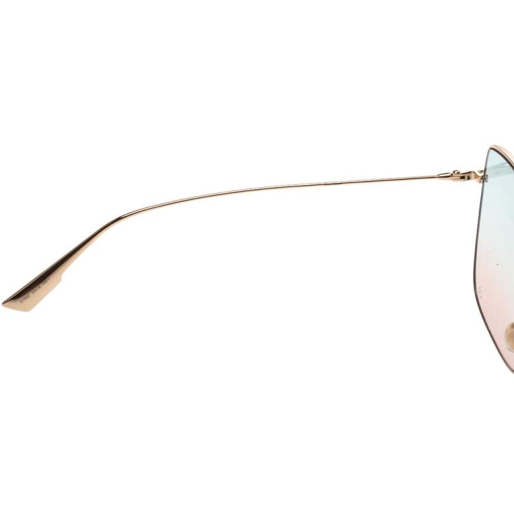 Pre Owned Dior Gold Tri Color Gradient Clear DiorSoStellaire1 Sunglasses