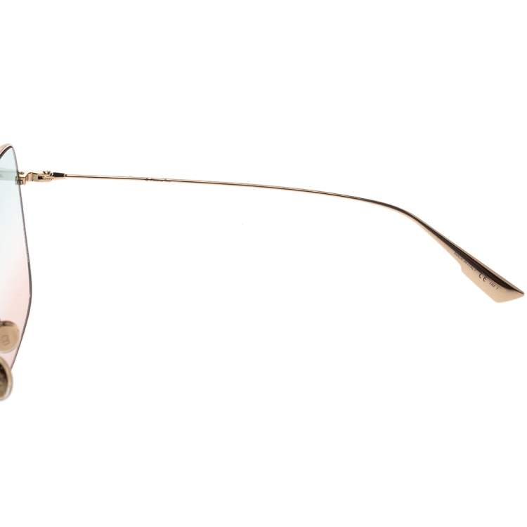 Pre Owned Dior Gold Tri Color Gradient Clear DiorSoStellaire1 Sunglasses