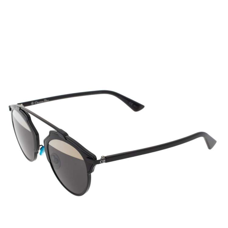 Pre Owned Dior Black/Silver B0YMD Dior So Real Sunglasses