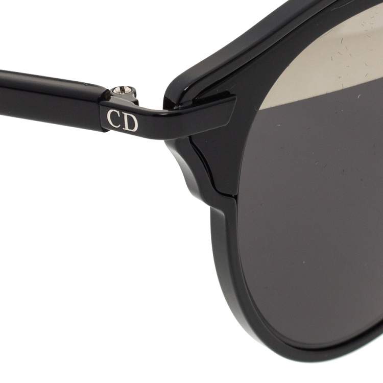 Pre Owned Dior Black/Silver B0YMD Dior So Real Sunglasses