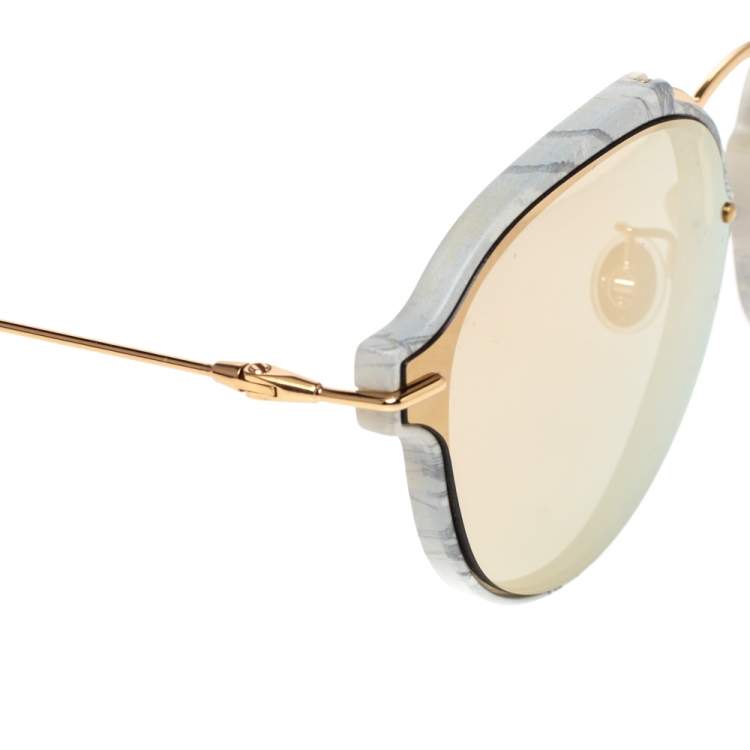 Pre Owned Dior Grey Marble Mirror GBZ0J Eclat Mirrored Sunglasses 