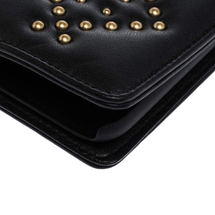 Pre Owned Dior Black Leather Studded iPhone 7 Plus Cover