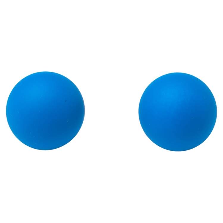 Pre Owned Dior Tribale Mise en Dior Matte Blue Gold Tone Stud Earrings