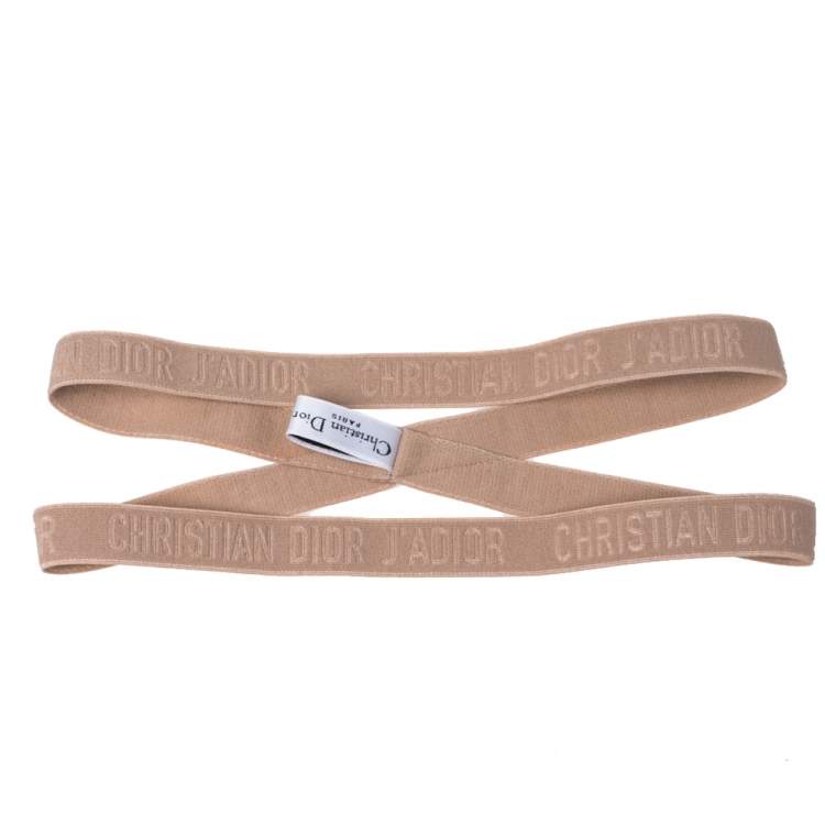 Pre Owned Dior J'adior Beige Stretch Headband 