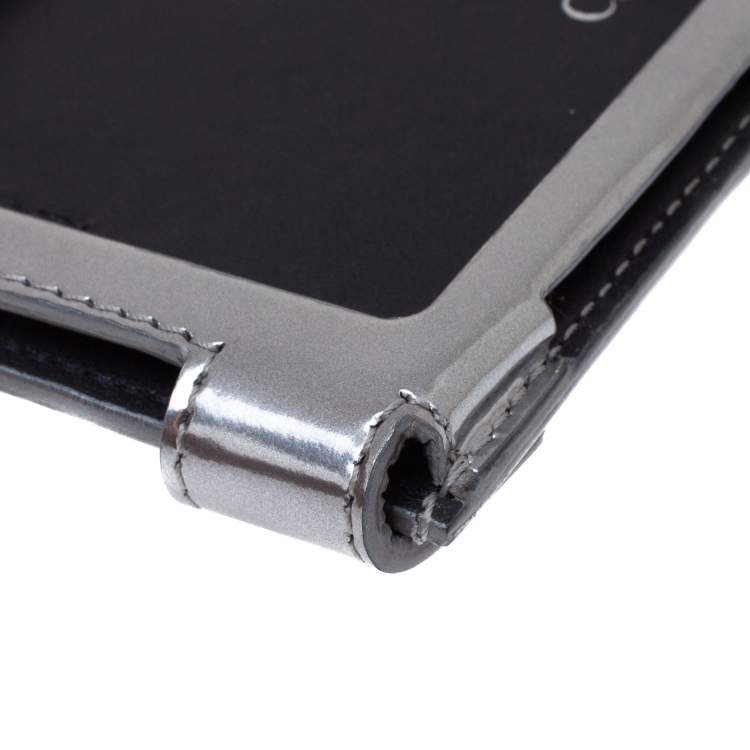 Pre Owned Dior Silver Canngae Patent Leather Diorama iPhone 6/7 Case On Chain