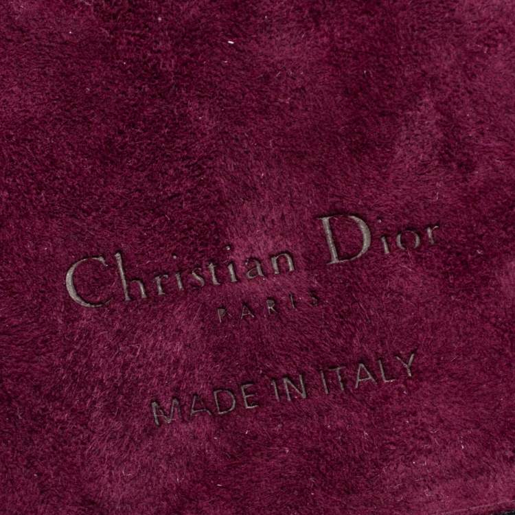 Pre Owned Dior Burgundy Oblique Canvas and Leather iPhone XS Case