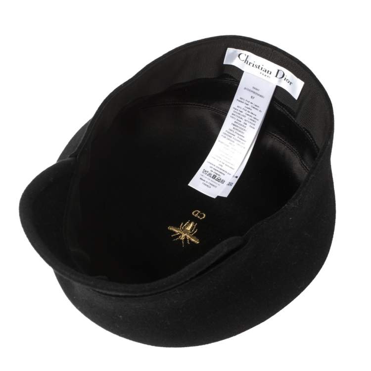 Pre Owned Dior Black Felt Cloche Arty Hat