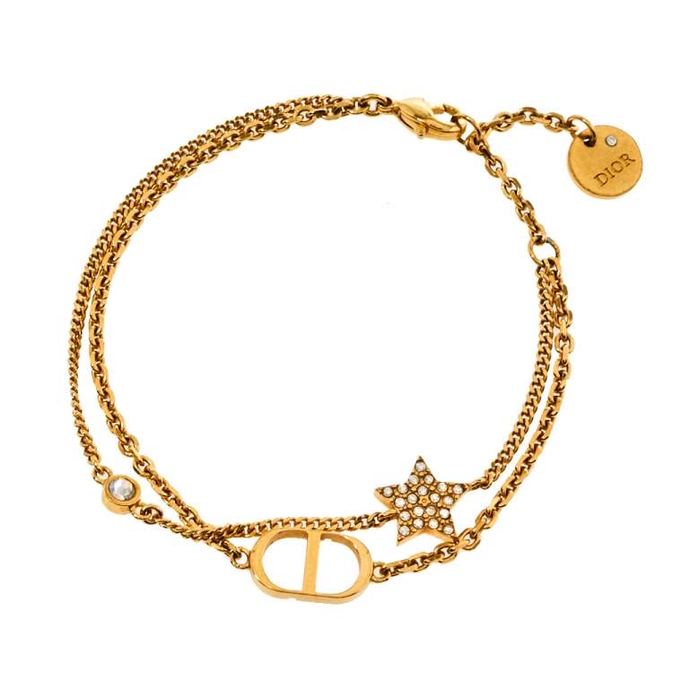 Dior Petit CD Crystal Star Charm Double Chain Bracelet Dior | The