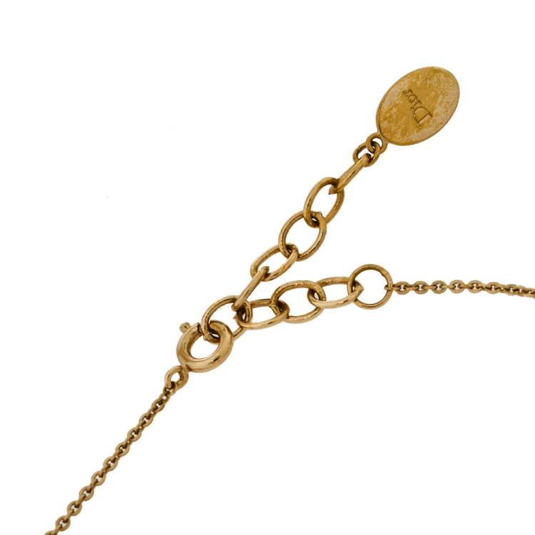Pre Owned Dior Tell Me Dior Zodiac Virgo Pendant Necklace