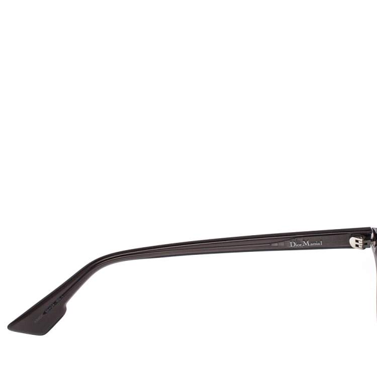 Pre Owned Dior Black/Silver Dior Mania 1 AB8DC Round Sunglasses