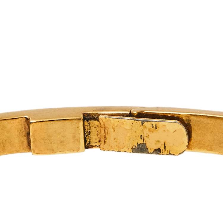 Pre Owned Dior J'Adior Gold Tone Cuff Bracelet