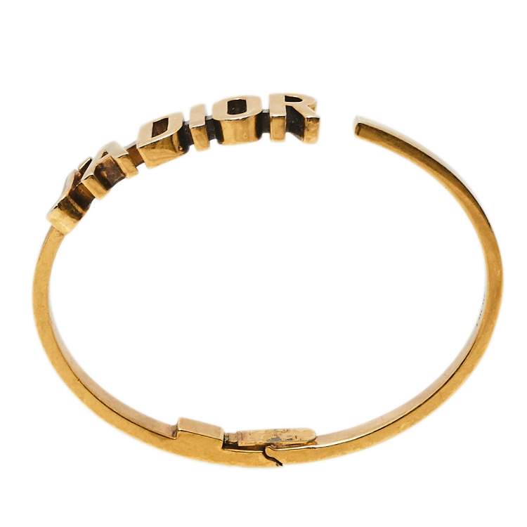 Pre Owned Dior J'Adior Gold Tone Cuff Bracelet